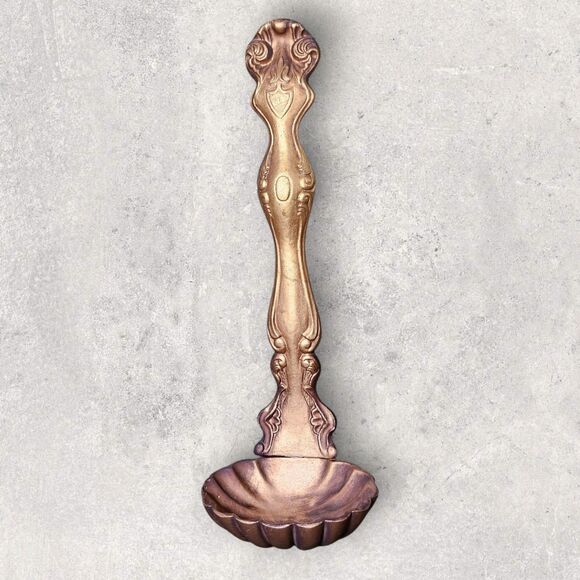 Vintage Gold Cast Metal Ladle Wall Planter Spoon Dipper MCM 17" Kitchen Decor - Picture 4 of 10